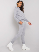 Szary melanżowy dwuczęściowy komplet basic Miramar