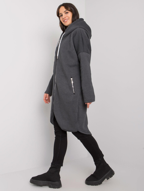 Grafitowa długa bluza damska Tabby