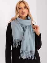 Hurtownia Ciemnomiętowy damski gładki szal