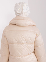 Hurt Ecru damska czapka zimowa z dżetami 