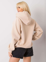 Beżowa ocieplana bluza dresowa Dina