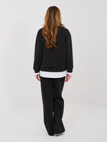 Czarny dresowy komplet z naszywką RUE PARIS 