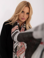 Hurtownia Granatowa damska chusta z frędzlami