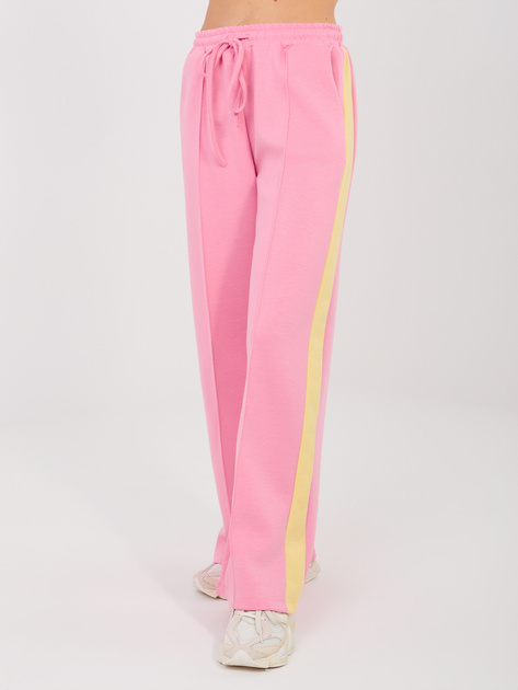 Różowy dresowy komplet z bluzą w serduszka RUE PARIS