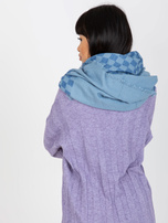 Hurtownia Niebieski damski komin zimowy z wełną 