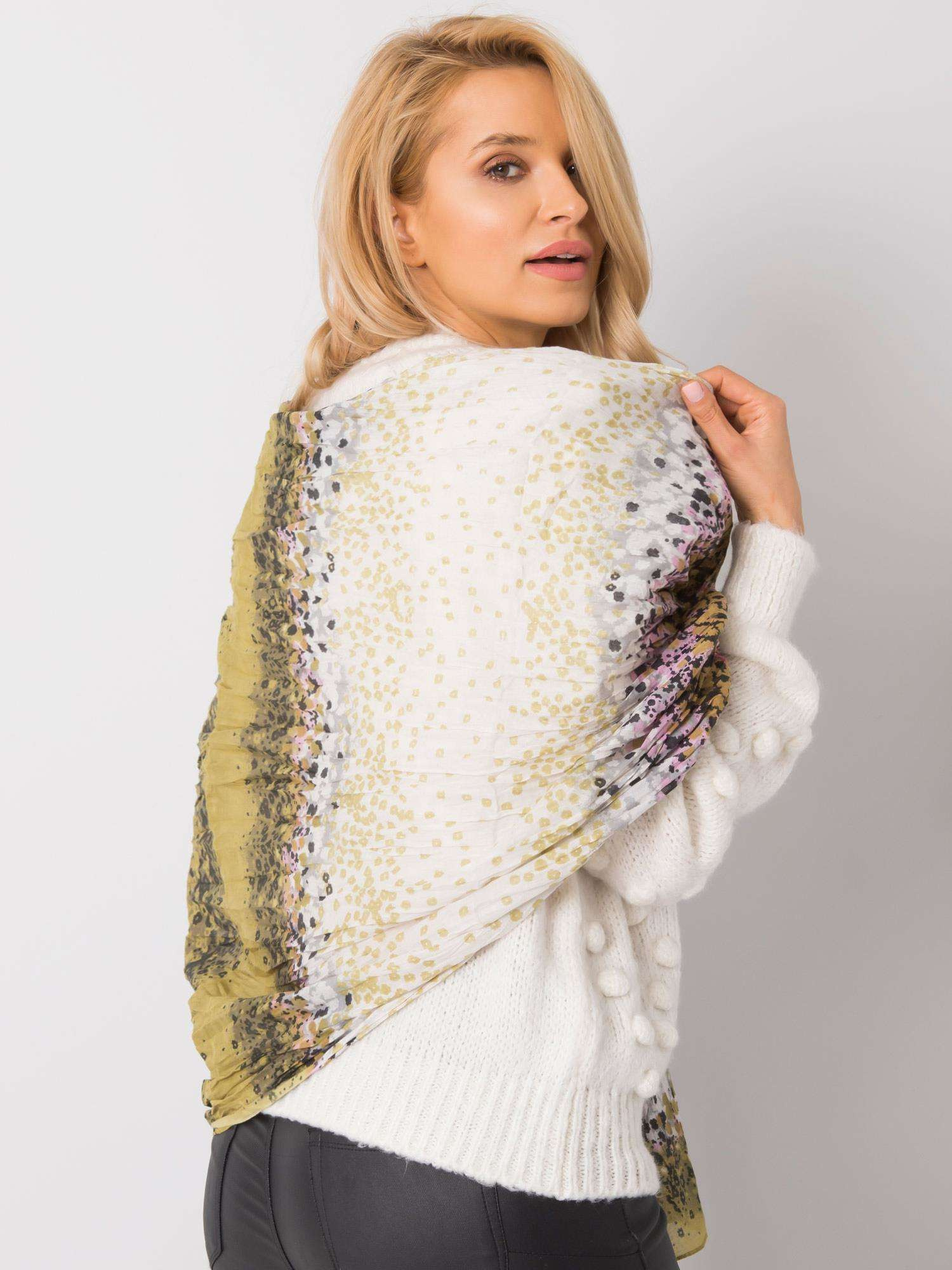 Helle grüne Tuch mit Mustern.