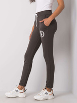 Ciemne khaki spodnie Cynthia