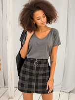 Ciemnoszary melanżowy t-shirt Emory