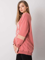 Brudnoróżowa bluza oversize z nadrukiem Kate