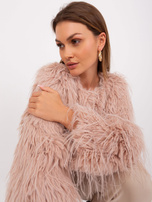 Hurt Brudnoróżowa damska kurtka przejściowa z kieszeniami