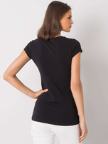 Czarny t-shirt z aplikacją Haley