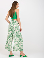 Jasnobeżowe lekkie spodnie z materiału we wzory SUBLEVEL 