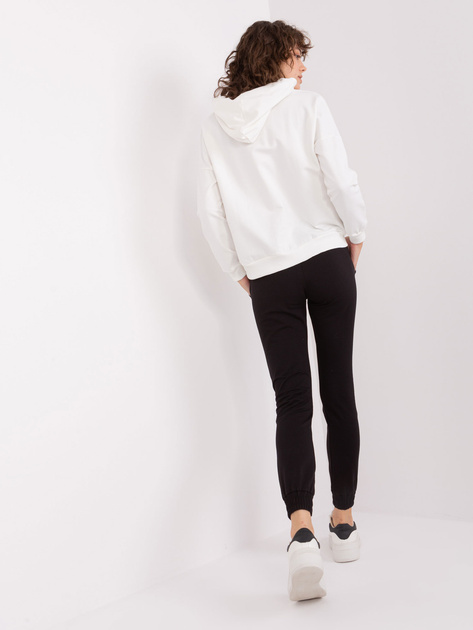 Hurt Ecru-czarny komplet damski dresowy z bluzą