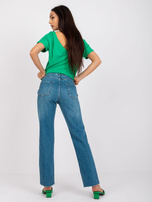 Niebieskie proste jeansy damskie Sonia RUE PARIS 