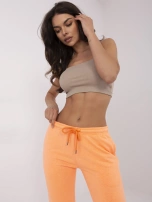 Hurt Fluo orange sweatpants with 7/8 leg.