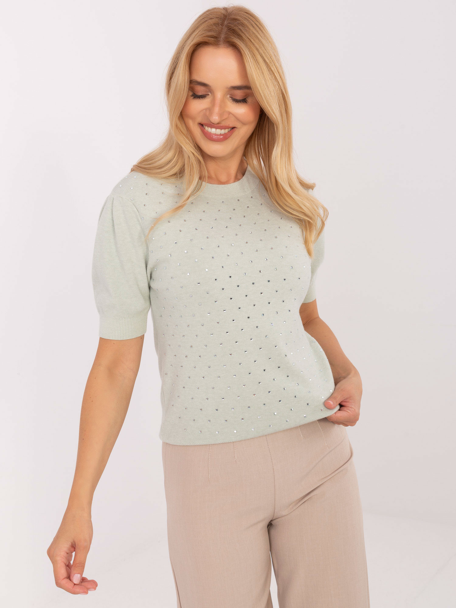 Sweter pistacjowy