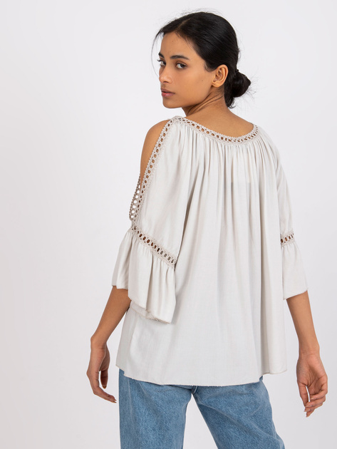 Beżowa bluzka z wiskozy Kearney OCH BELLA