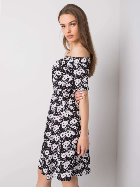 Czarna sukienka w kwiaty Savona SUBLEVEL