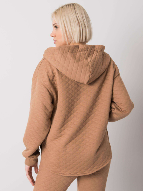 Camelowa pikowana bluza na suwak Arezzo