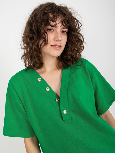 Hurtownia Zielony letni komplet dresowy z szortami