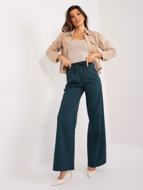 Hurt Morskie damskie spodnie materiałowe z kieszeniami