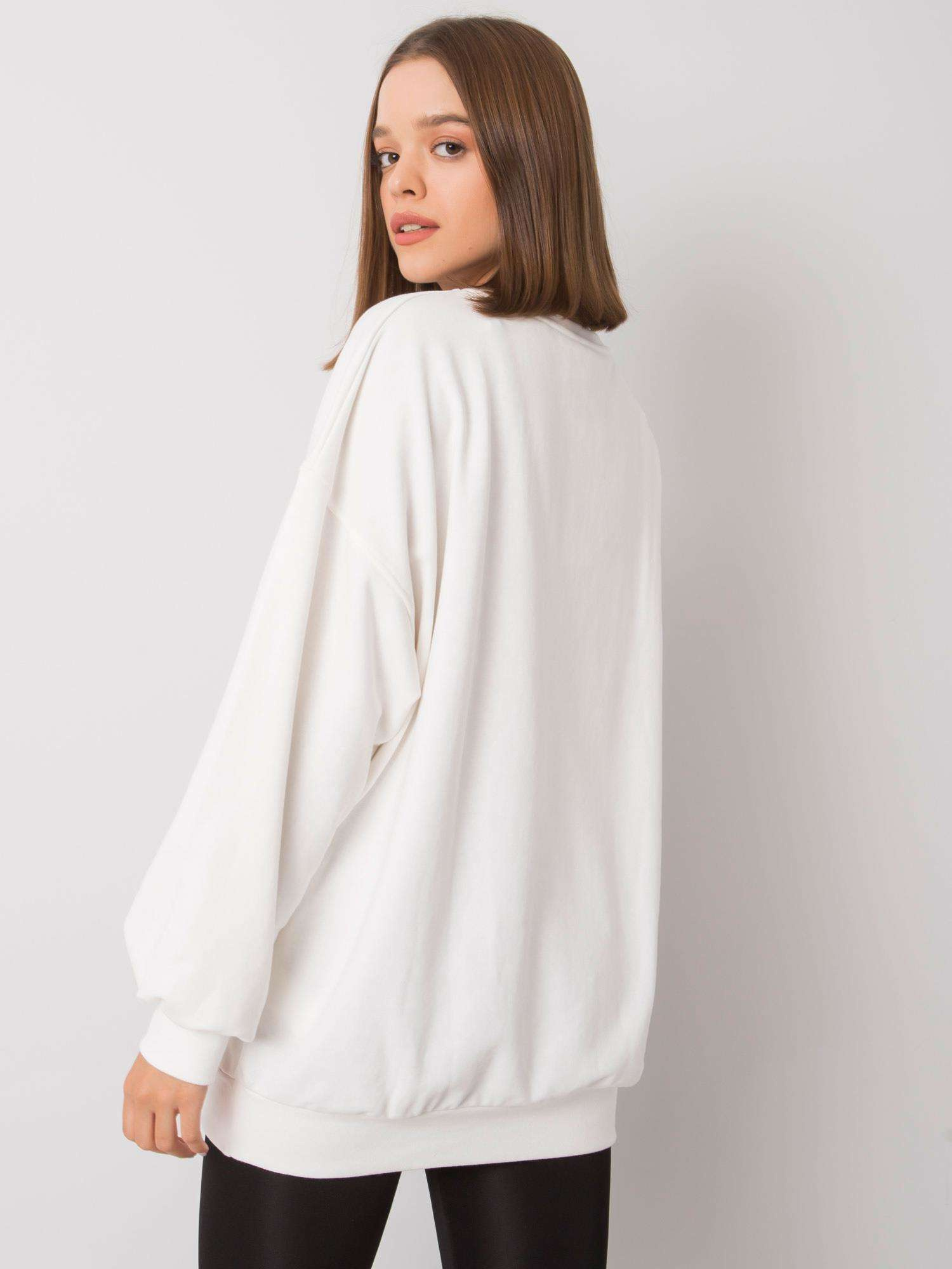Ecru sweatshirt with print by Karis