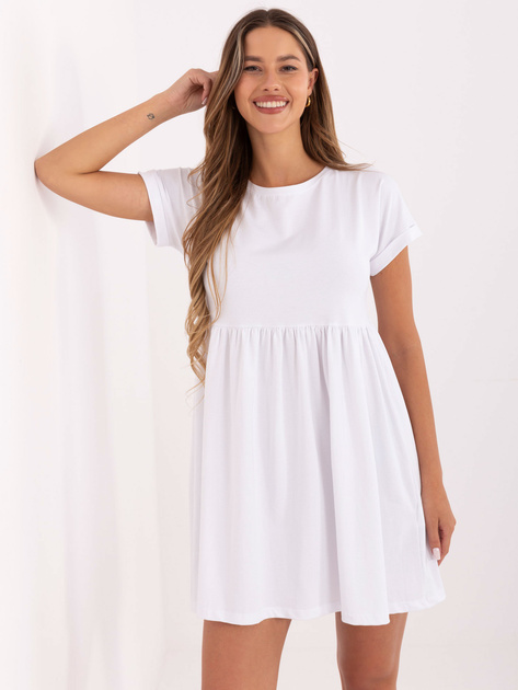 Biała rozkloszowana sukienka RUE PARIS