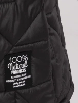 Hurt Czarna pikowana kurtka z długimi ściągaczami