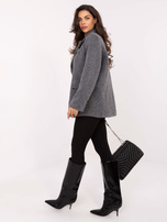 Dark gray coat with button closure RUE PARIS.
