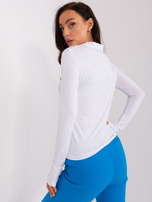 Hurt White button-up shirt blouse made of viscose RUE PARIS.
