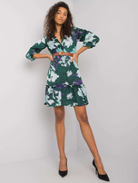 Zielona sukienka z paskiem Pensacola