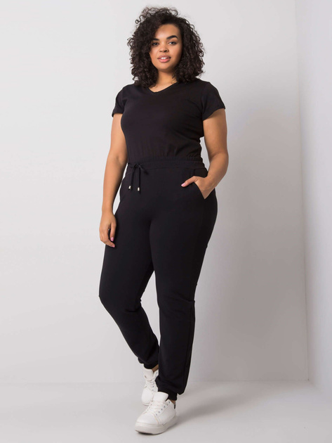 Czarne spodnie dresowe plus size Beatriz