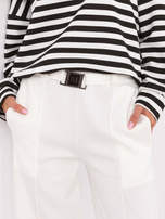 Hurt Ecru damskie spodnie dresowe z prostą nogawką