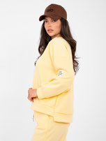Jasnożółty dresowy komplet z bluzą oversize