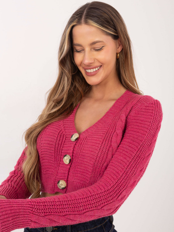 Różowy sweter rozpinany Aristide RUE PARIS