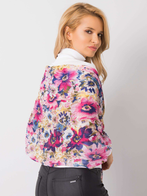 Beżowa chusta damska w kwiaty