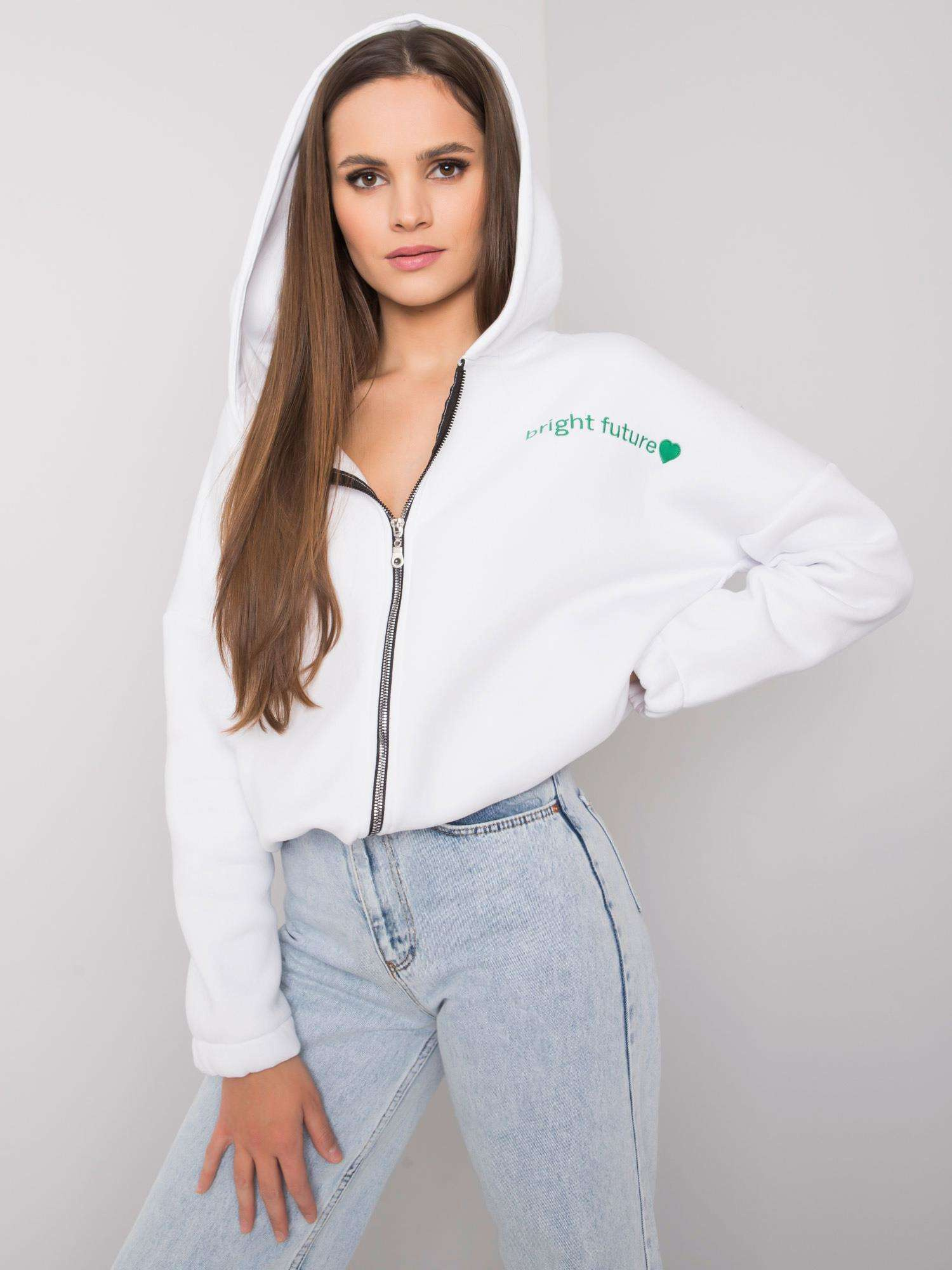 Weiße Sweatshirt mit Stickerei Michelle RUE PARIS.