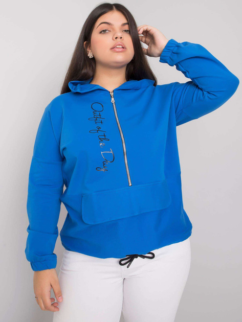 Ciemnoniebieska rozpinana bluza plus size Kaylee