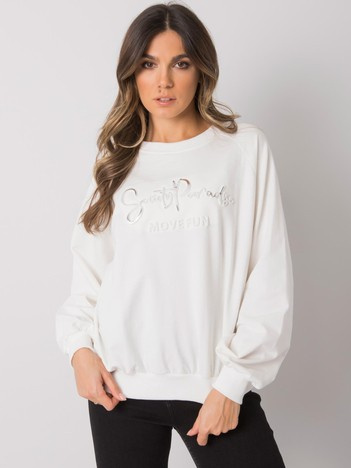 Ecru Damenpullover ohne Kapuze Harriette RUE PARIS.