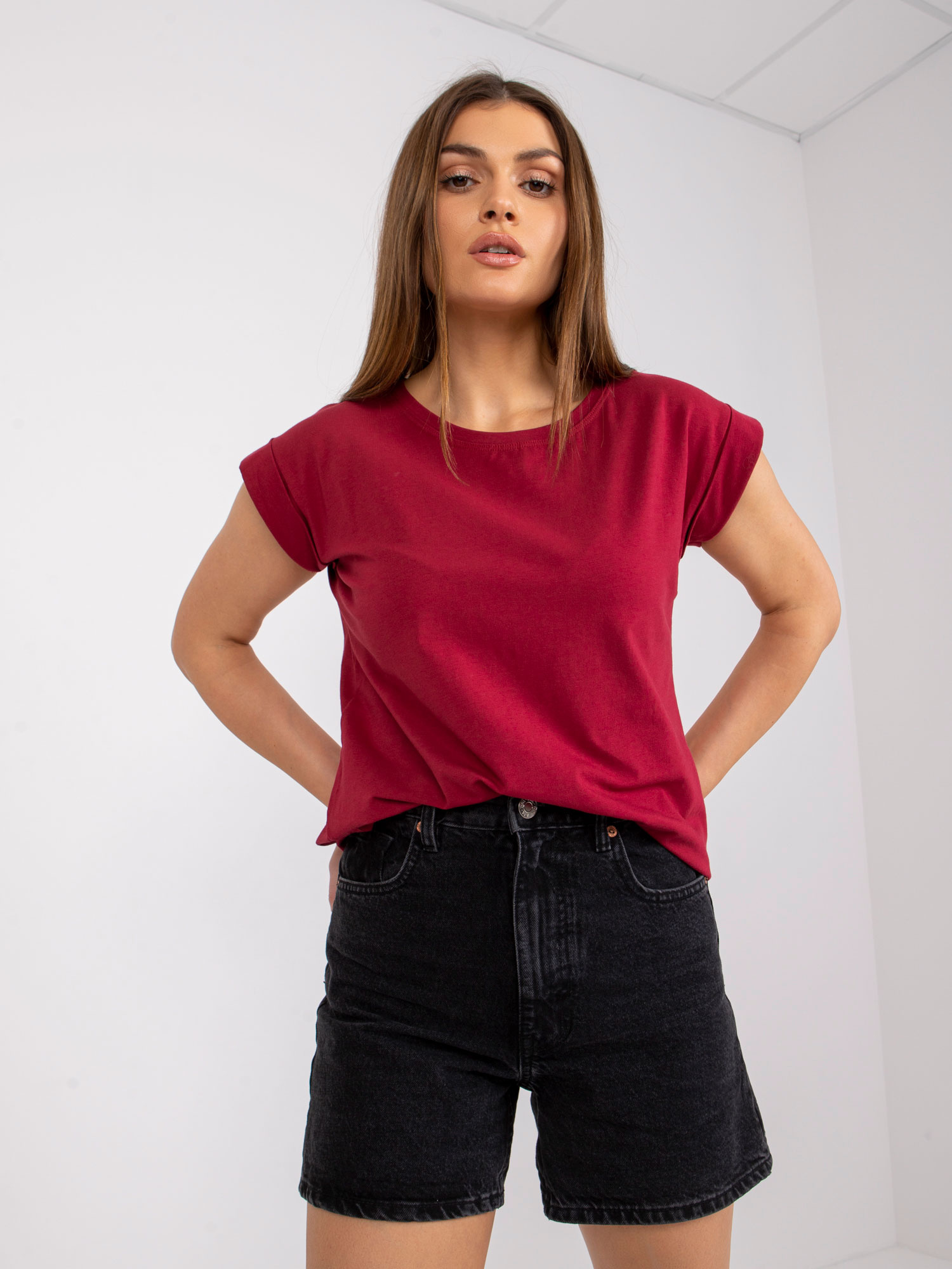 Bordowy t-shirt Revolution