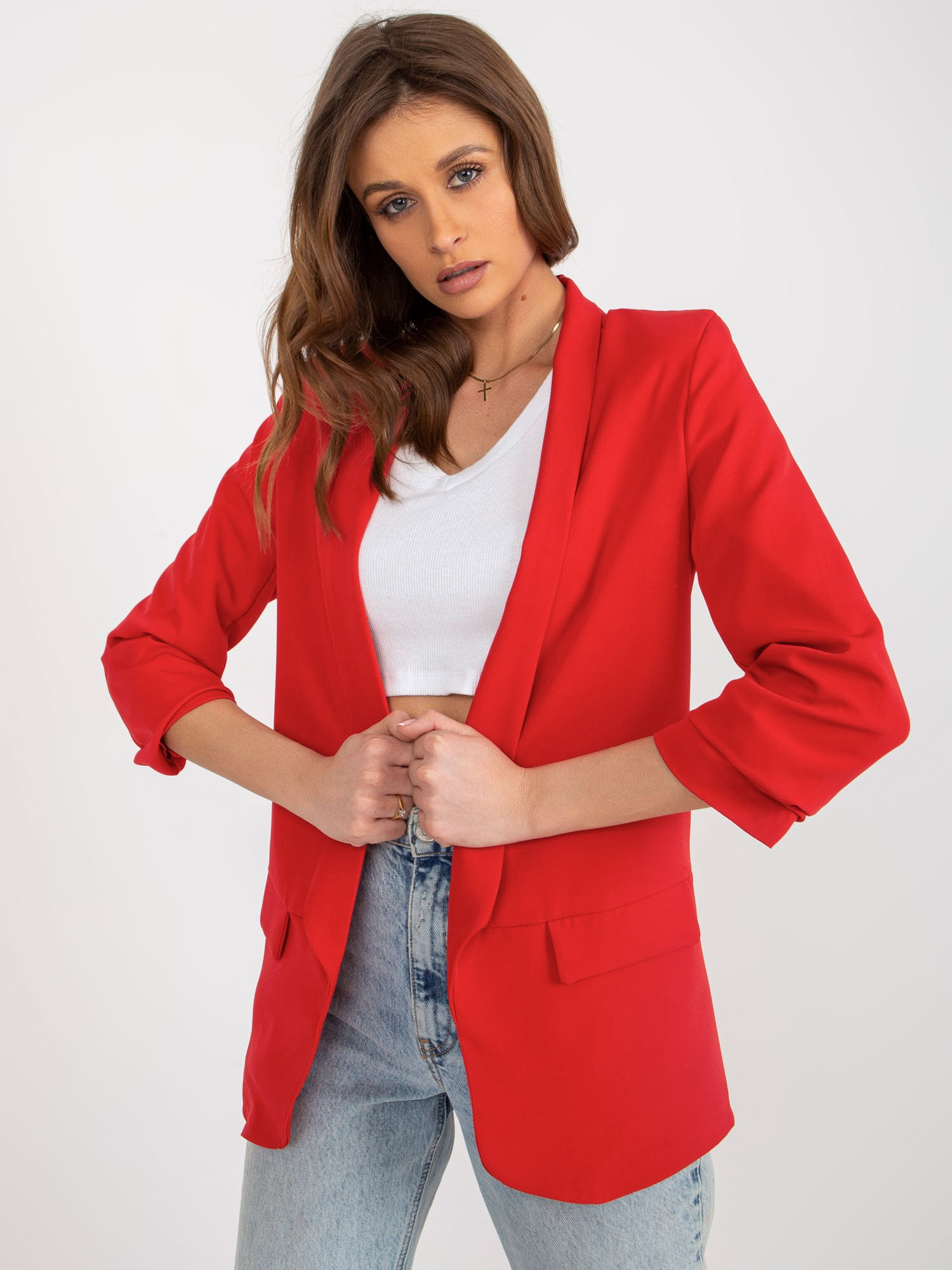 Hurt Red women's jacket with gathering Adela.