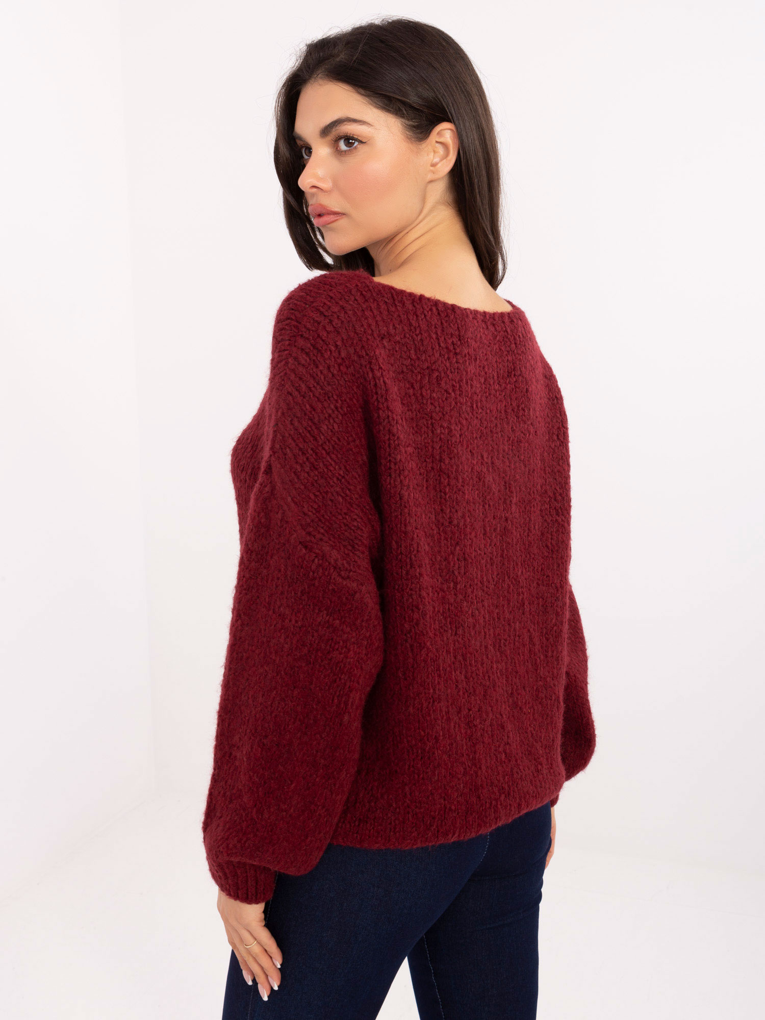 Sweter bordowy