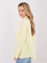 Jasnożółta koszula z kwiatową aplikacją 3D