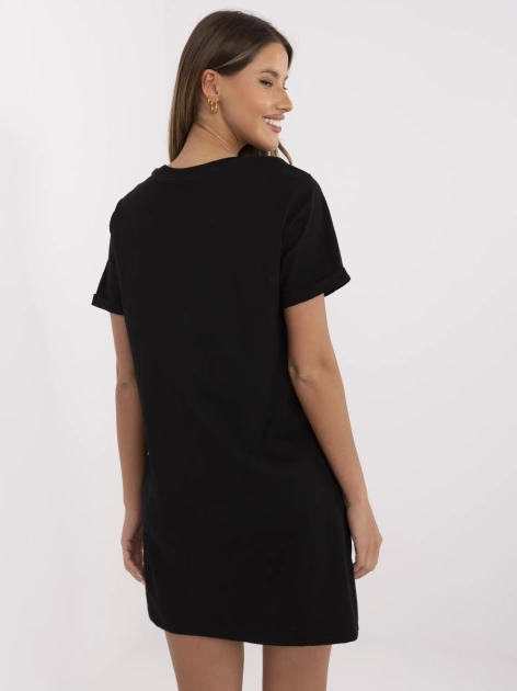 Czarna krótka sukienka t-shirtowa SUBLEVEL