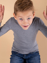 Szara termoaktywna bluzka chłopięca