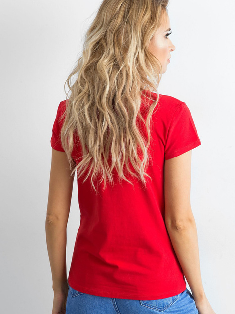 Czerwony t-shirt Peachy