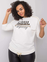 Ecru bluzka z napisem Marilia