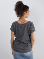 Ciemnoszary melanżowy t-shirt Emory