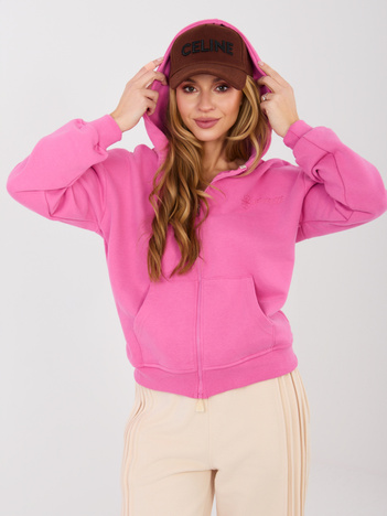 Ciemnoróżowa rozpinana bluza z haftem NATURAL SIDE 