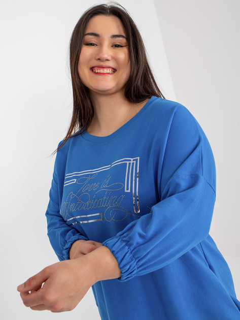 Hurt Ciemnoniebieska asymetryczna sukienka plus size